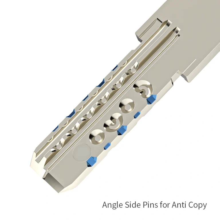 Active Pin and Magnet Passive Pin Lock Cylinder with Patent Moon Shape Passive Pins and Angle Anti-Pick Side Pins gallery image 1