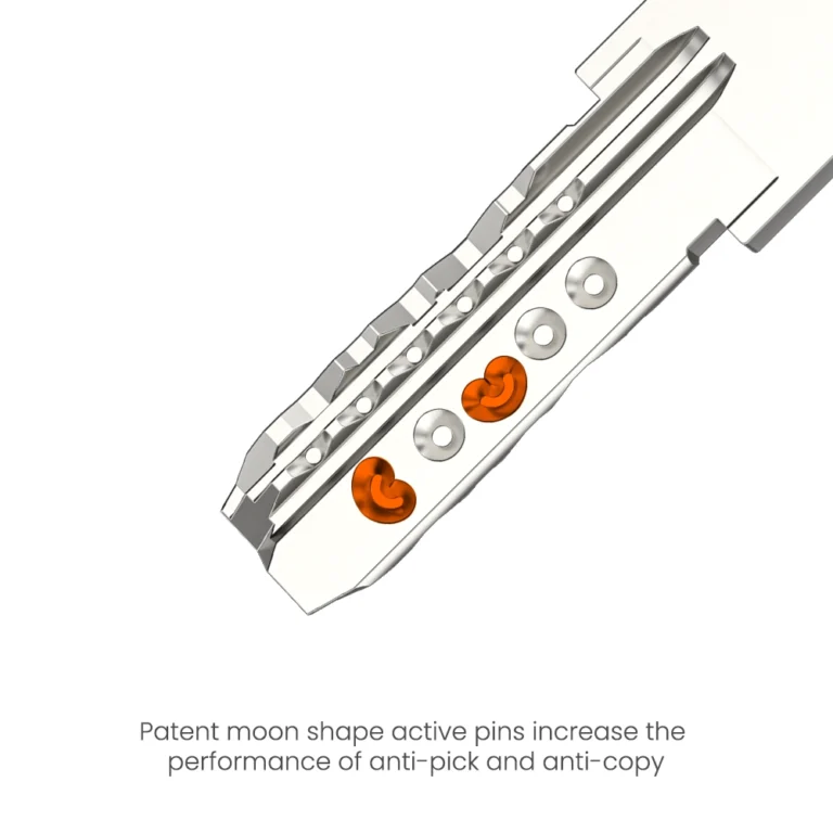 Active Pin and Passive Pin Lock Cylinder with Patent Moon Shape Passive Pins and Wave Anti-Pick Pins gallery image 2