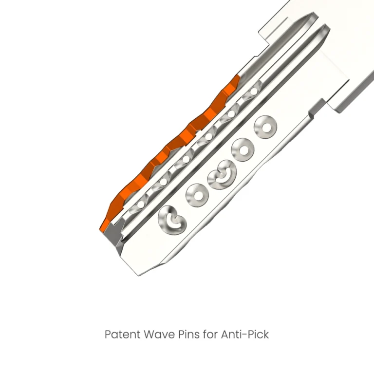 Active Pin and Passive Pin Lock Cylinder with Patent Moon Shape Passive Pins and Wave Anti-Pick Pins gallery image 1