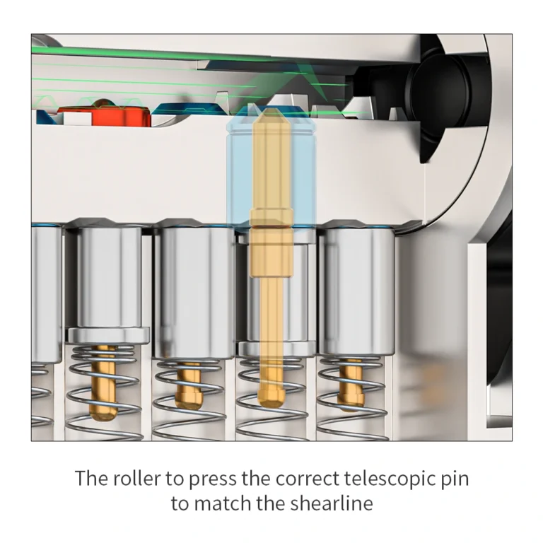 Telescopic Pin Lock Cylinder with Patented Move Element gallery image 5