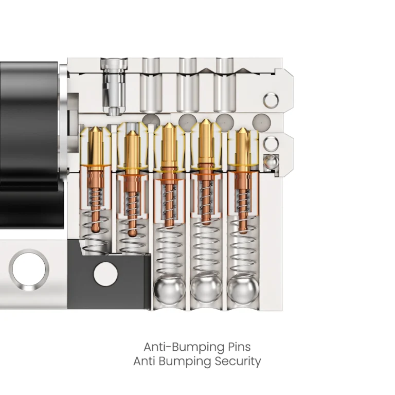 MOON SHAPE ACTIVE PINS AND PATENTED FLOATING ROLLER TELESCOPIC PIN LOCK CYLINDER gallery image 4