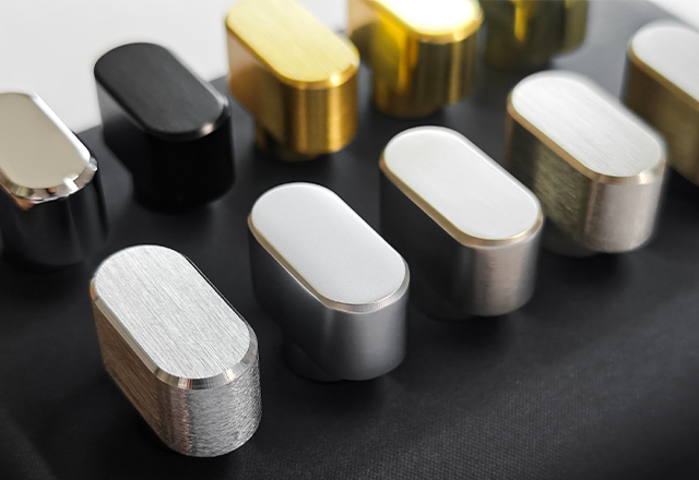Differentiated security lock cylinder components and premium metal finishing